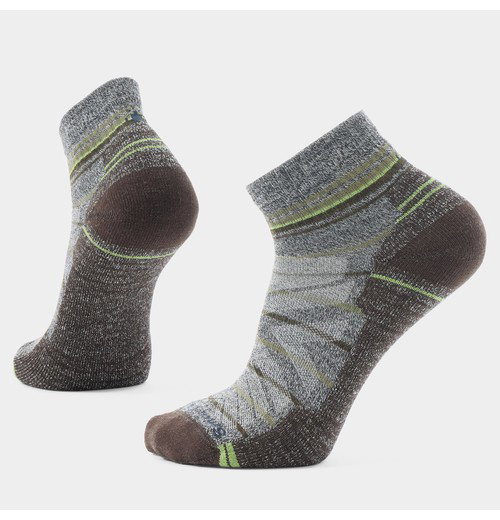 Hike Pattern Ankle Socks-Ash - Charcoal / L