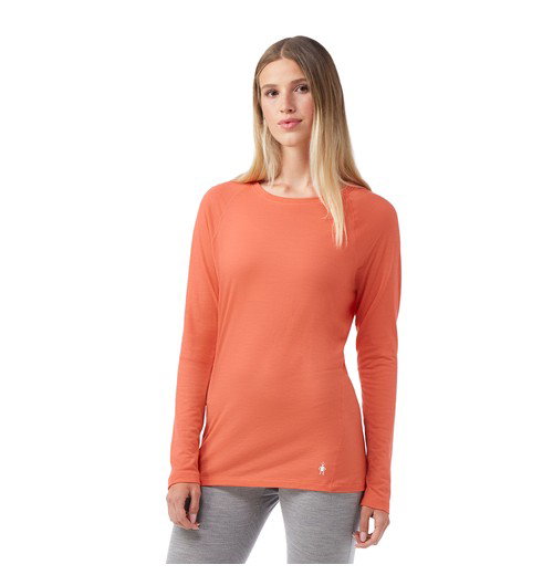 Women's Classic All-Season Merino Base Layer Crew-Coral Reef / M
