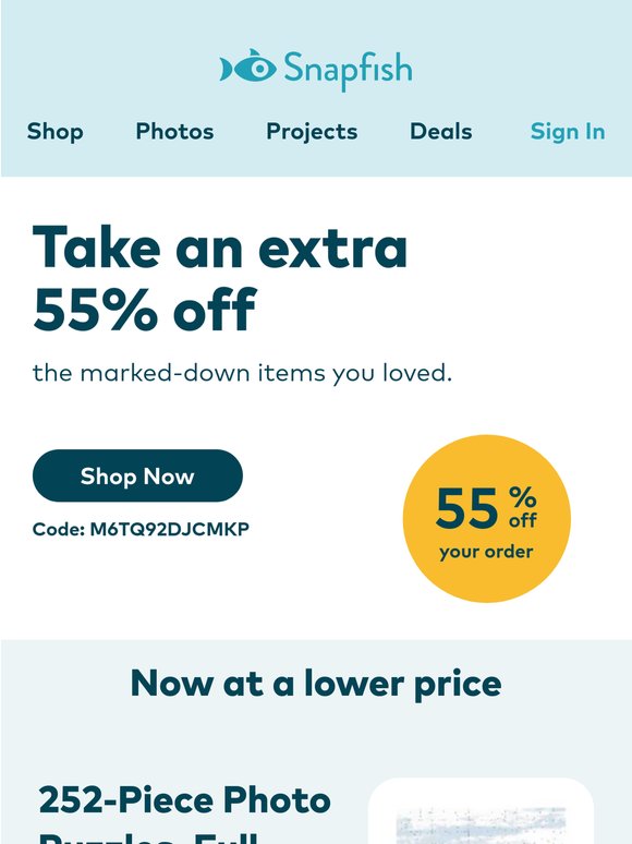 You need to see this! An extra 55% off your marked-down faves
