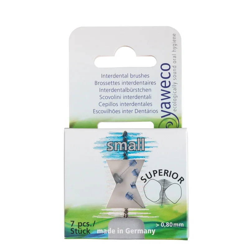 Image of Yaweco Interdental Refill Brushes Small 0.8mm Pack of 7