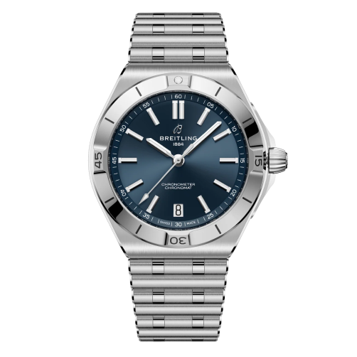Breitling Chronomat B31 Automatic 40 watch with blue dial and steel bracelet