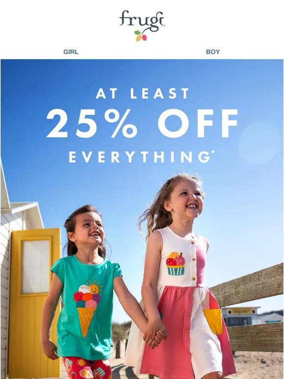 (at least) 25% off EVERYTHING! ☀️