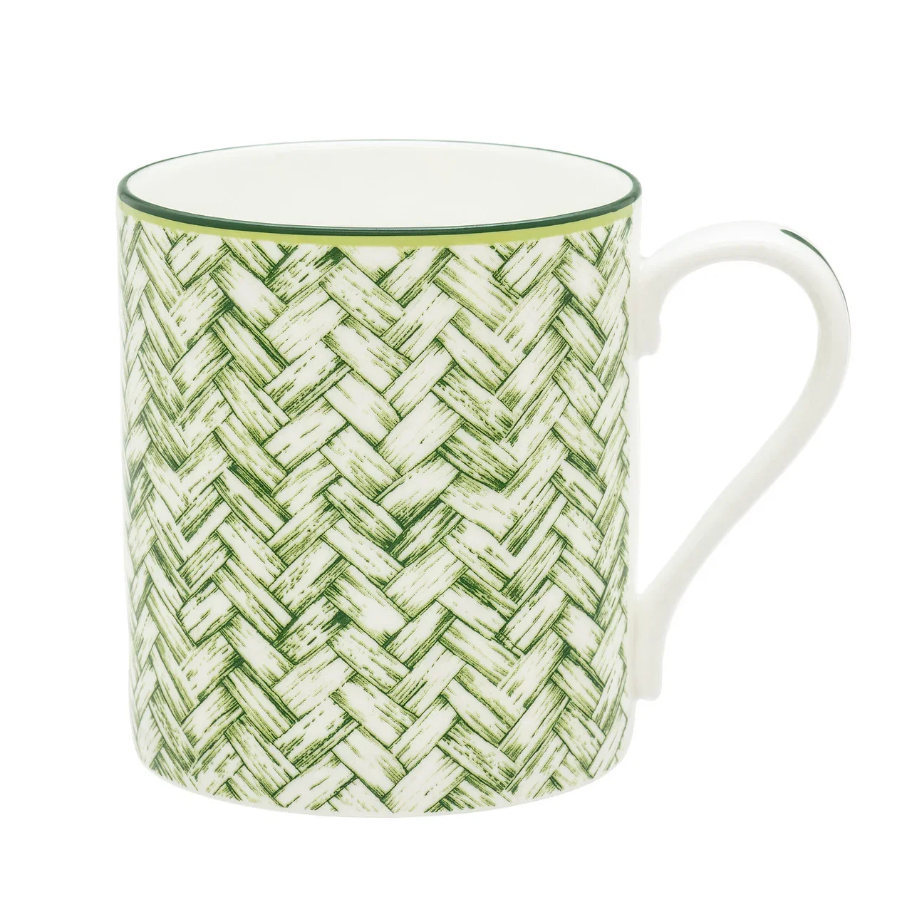Image of Marguerite Basket Weave Green Mug