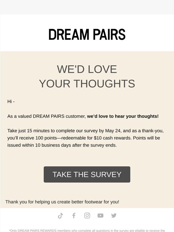 Share Your Opinion & Earn $10 Cash Rewards