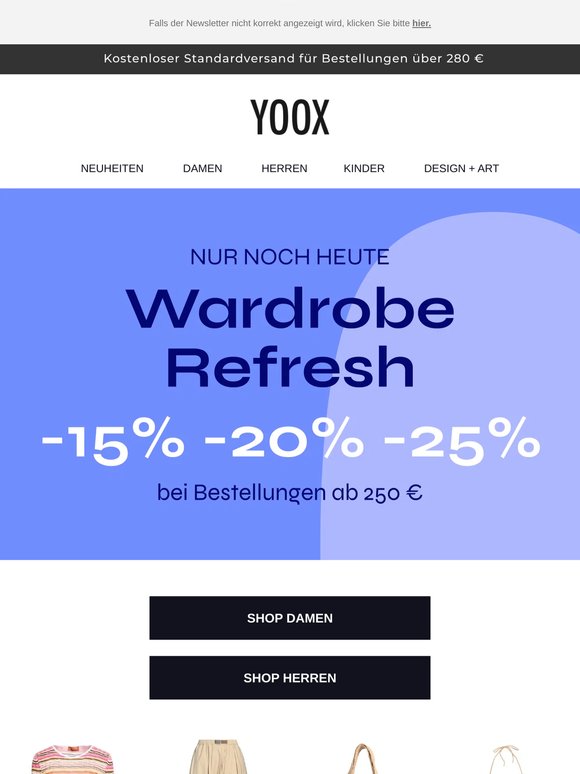 Nur noch heute: bis zu −25%