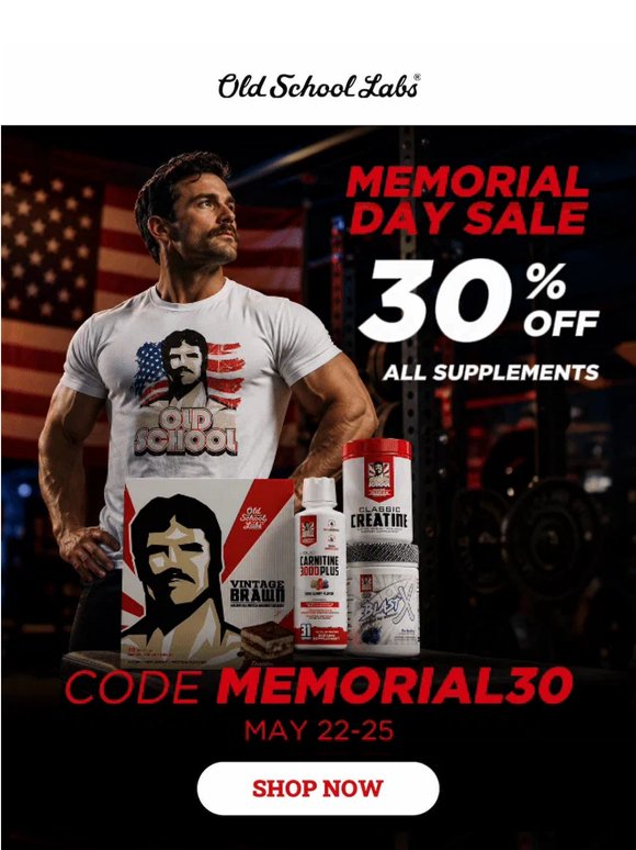 30% off the supplements that keep routines alive
