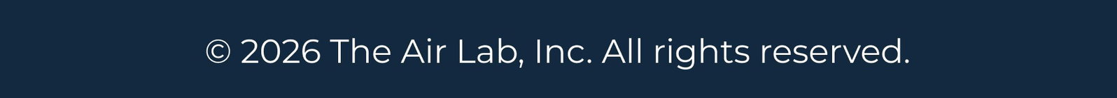 © 2025 The Air Lab, Inc. All rights reserved.