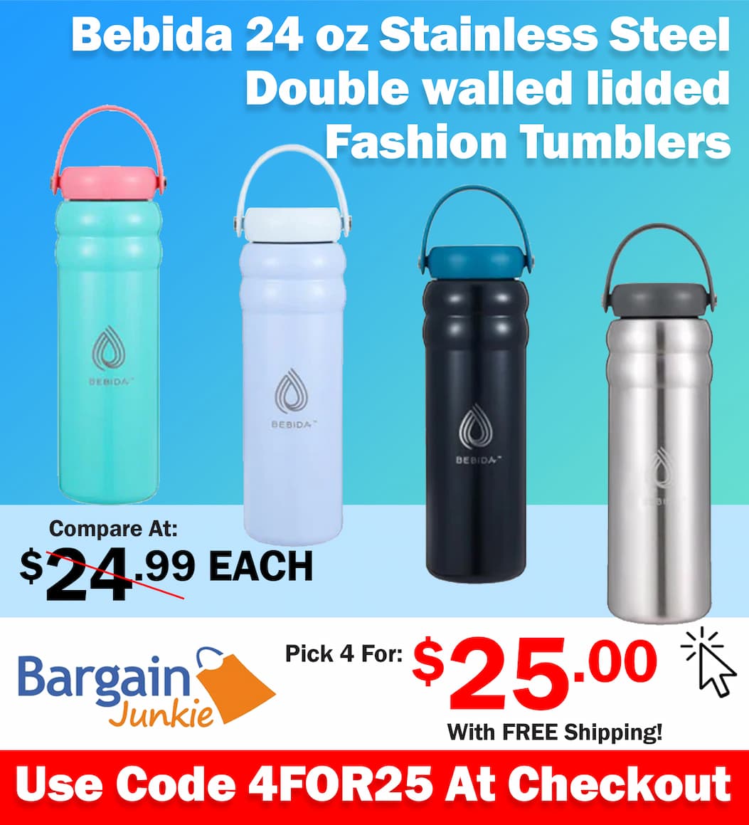 https://www.bargainjunkie.com/discount/4for25?redirect=%2Fproducts%2Fbebida-24-oz-stainless-steel-fashion-tumbler-with-lid-double-wall