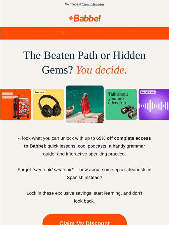 🦜 Explore more: Get up to 65% off Babbel