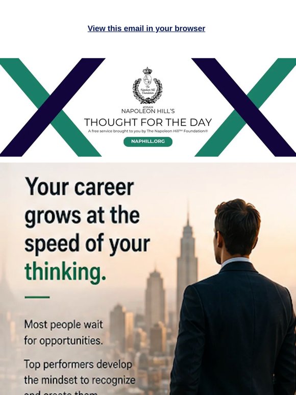 Napoleon Hill's Thought for the Day