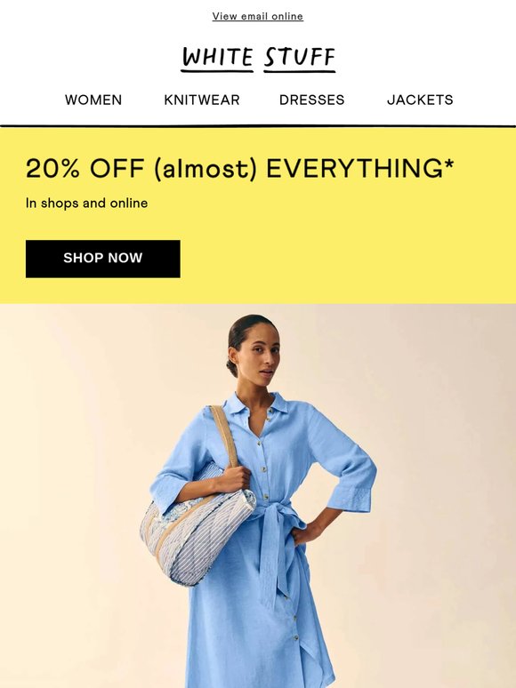 This long weekend calls for 20% off