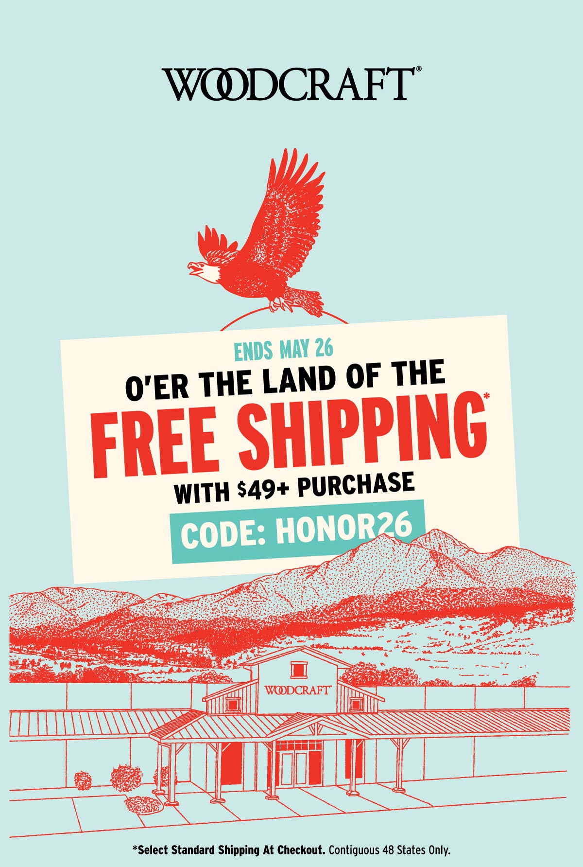 Free Shipping with $49+ Purchase. Code: HONOR26