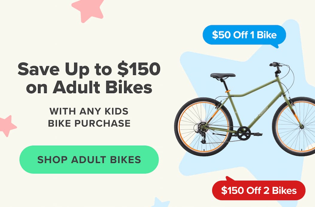 Save Up to $150 on Adult Bikes