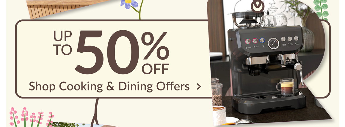 up to 50% off - shop cooking & dining offers