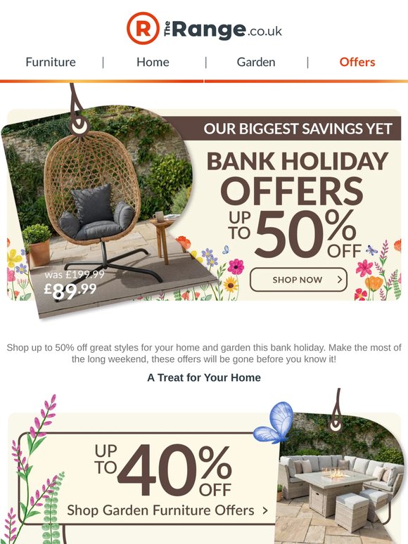 Sitewide Savings this Bank Holiday🥳