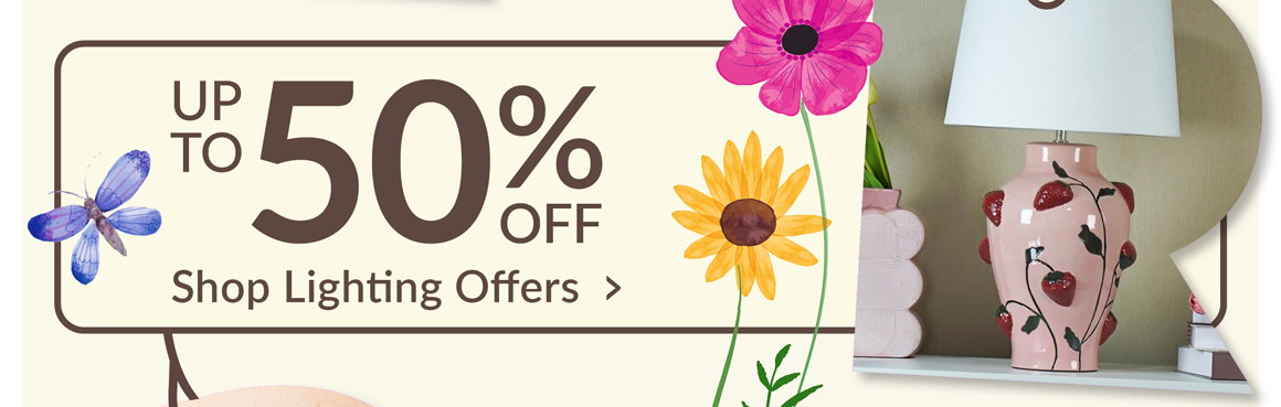 up to 50% off - shop lighting offers