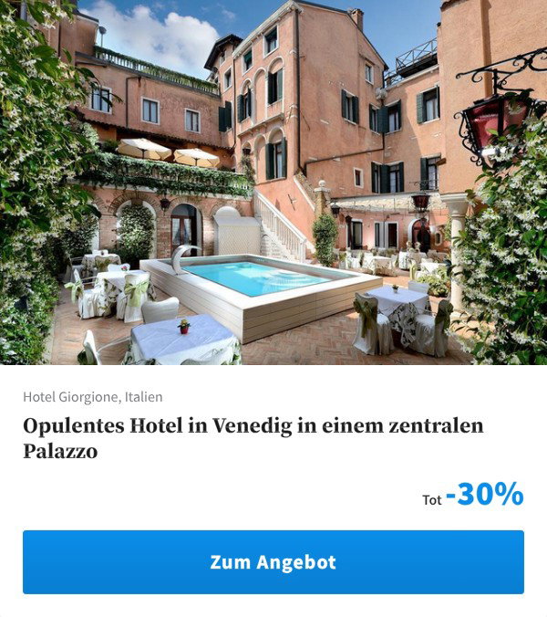 Opulentes Hotel in Venedig in einem zentralen Palazzo