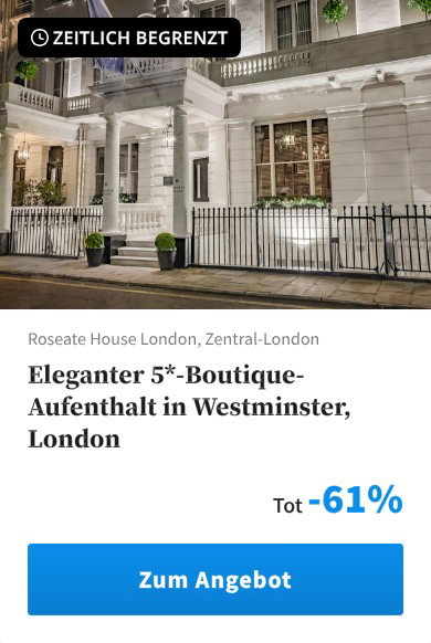 Eleganter 5*-Boutique-Aufenthalt in Westminster, London
