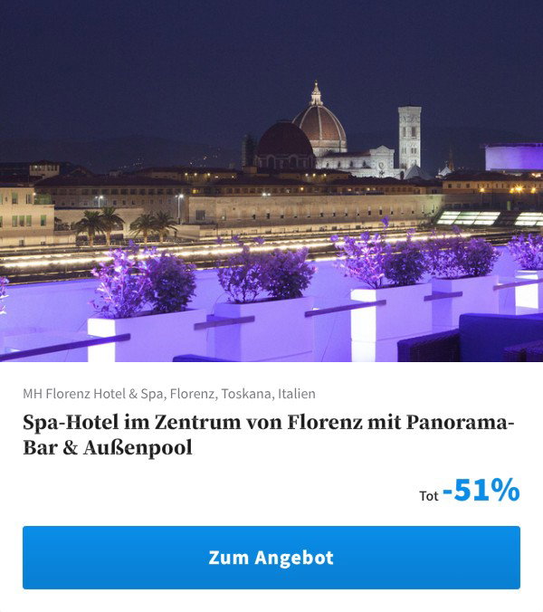 Spa-Hotel im Zentrum von Florenz mit Panorama-Bar &amp; Außenpool