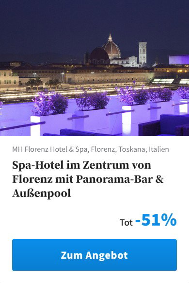 Spa-Hotel im Zentrum von Florenz mit Panorama-Bar &amp;amp; Außenpool