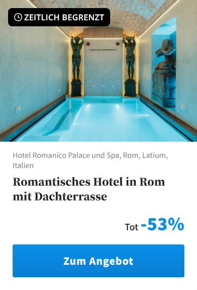 Romantisches Hotel in Rom mit Dachterrasse