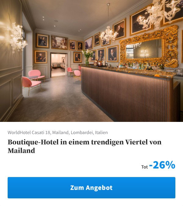 Boutique-Hotel in einem trendigen Viertel von Mailand