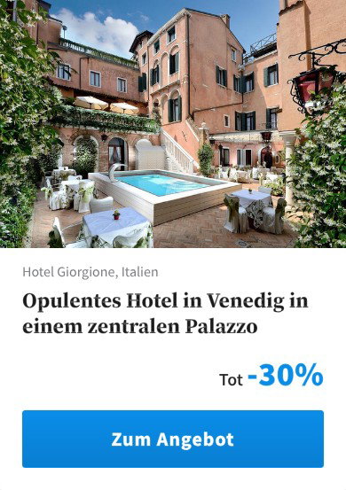 Opulentes Hotel in Venedig in einem zentralen Palazzo