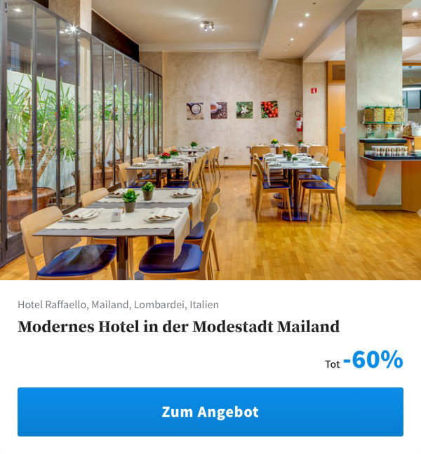 Modernes Hotel in der Modestadt Mailand