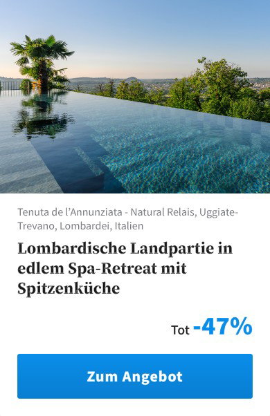 Lombardische Landpartie in edlem Spa-Retreat mit Spitzenküche