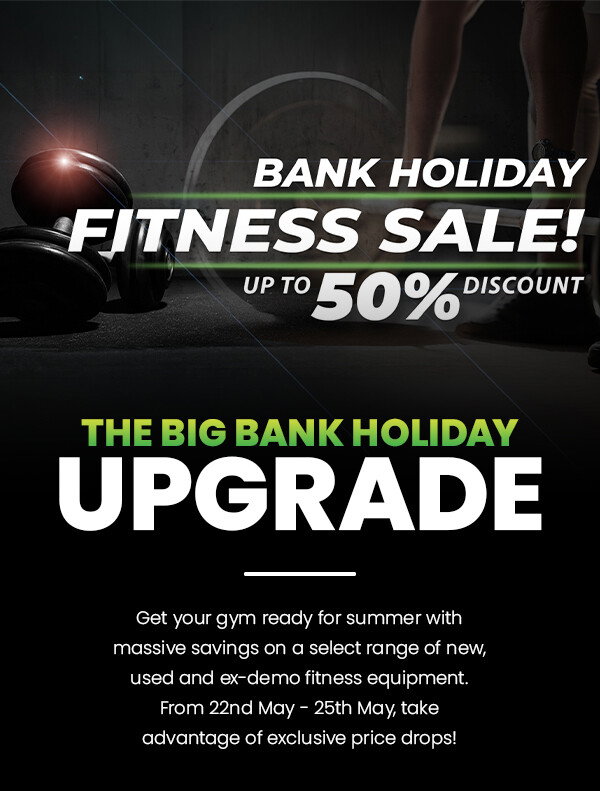 bank holiday fitness sale! up to 50% discount