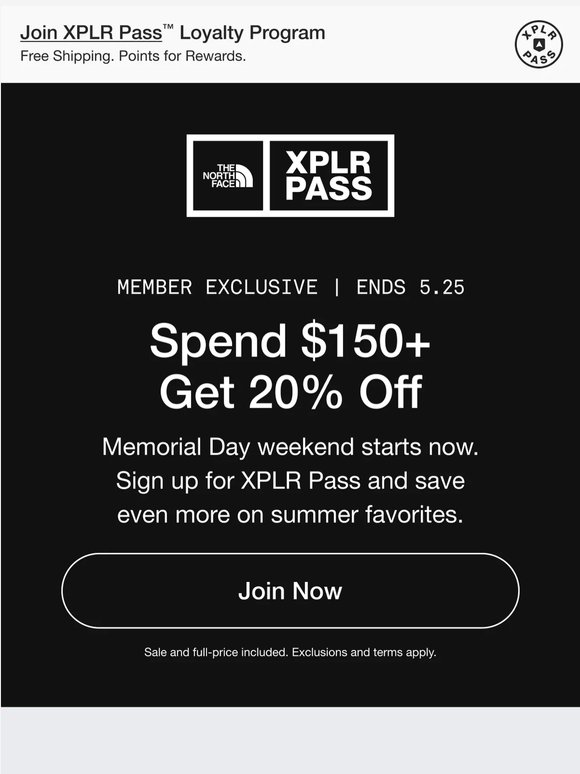 Get 20% off when you spend $150+.