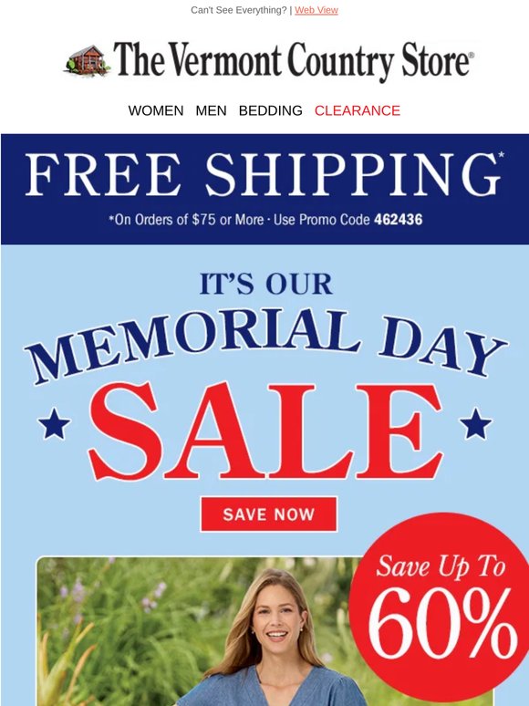 Our Memorial Day sale starts now!