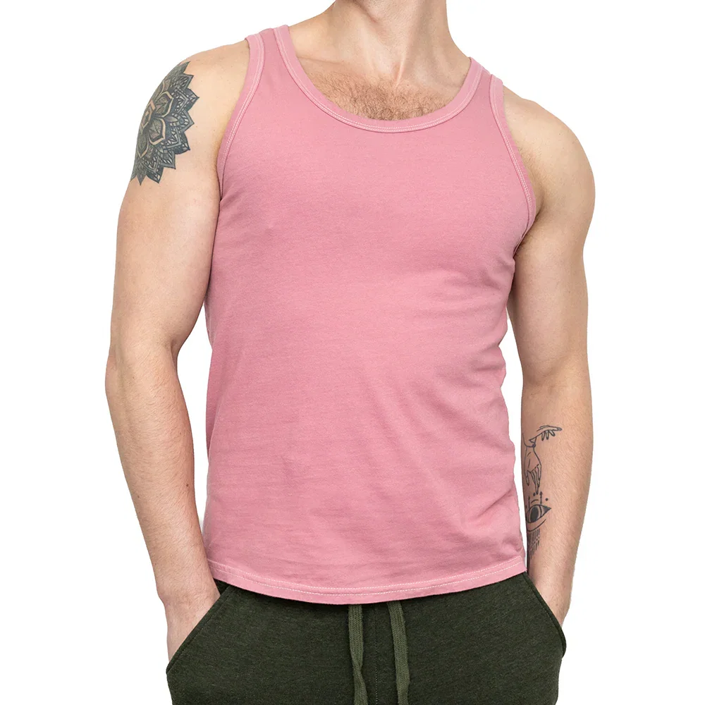 Image of The "Bruiser" Cotton Tank Top in Spring Pink (Size L &XL)