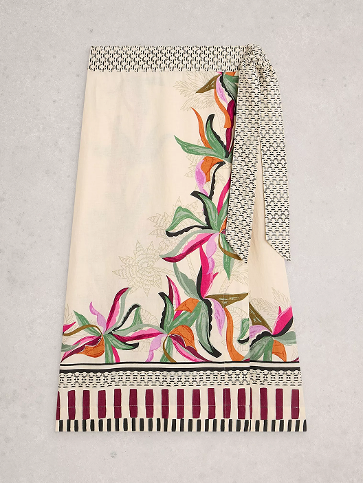 Shop Alba Linen Blend Wrap Skirt