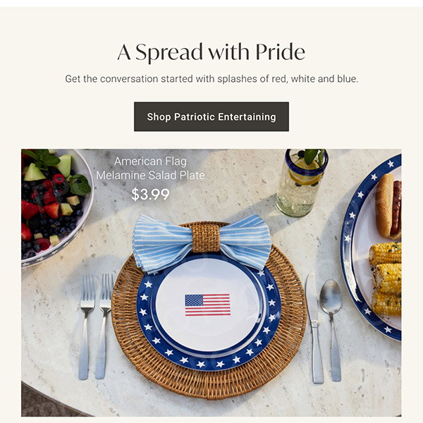 A Spread with Pride | Shop Patriotic Entertaining >
