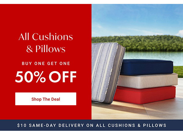 Buy One, Get One 50% Off All Cushions & Pillows | Shop the Deal >