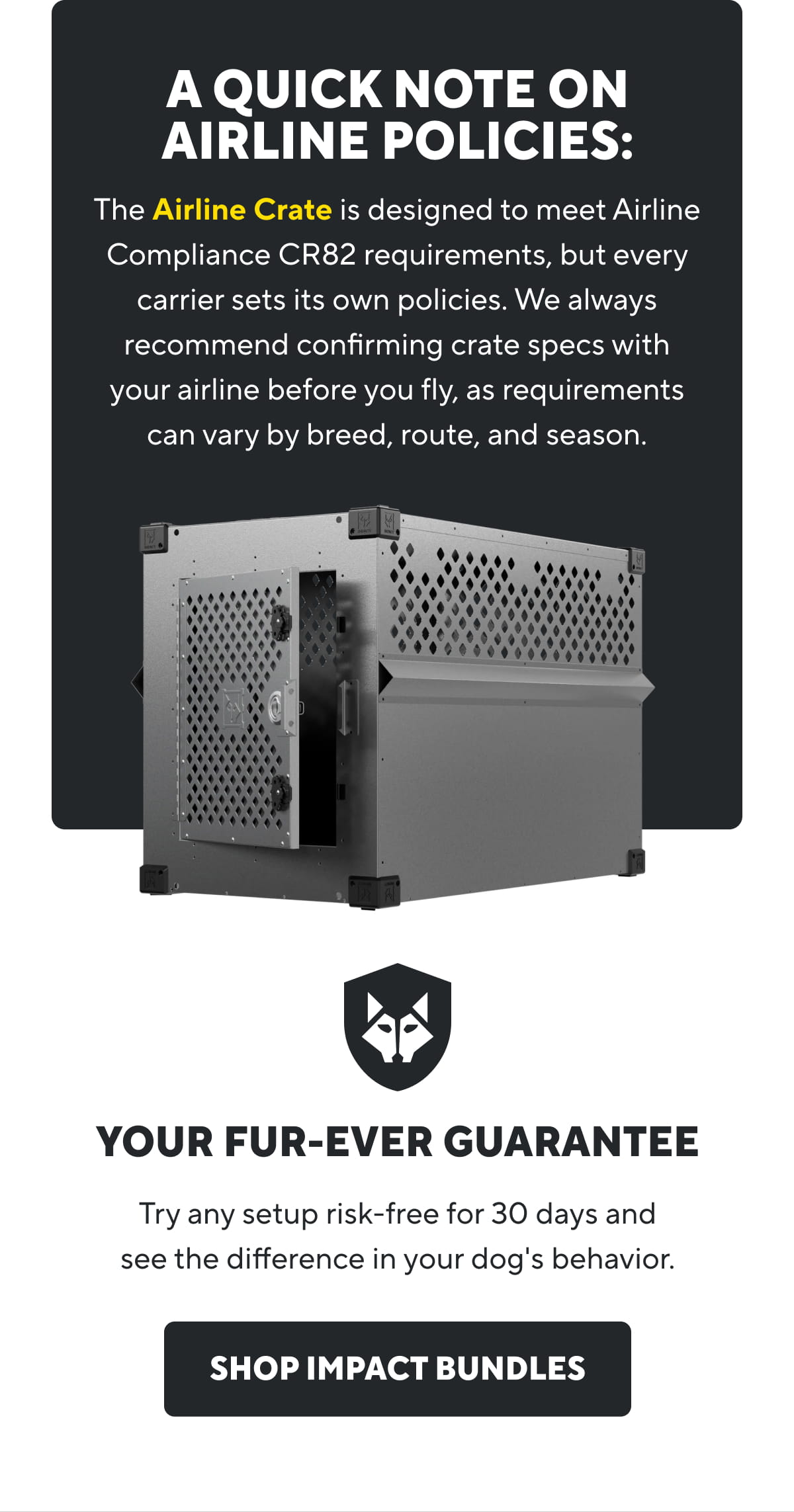 YOUR FUR-EVER GUARANTEE | Shop Impact Bundles