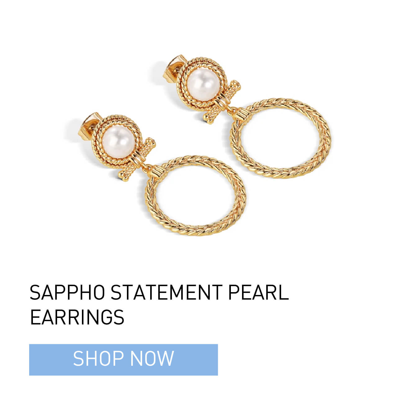 Sappho Statement Pearl Earrings