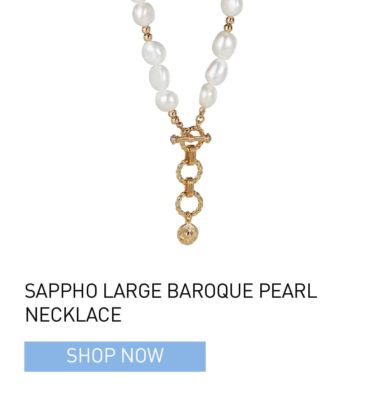 Sappho Large Baroque Pearl Necklace