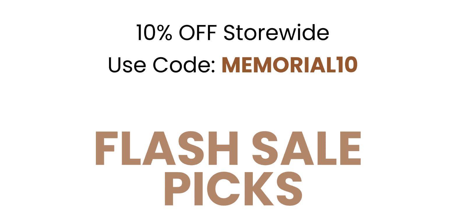 Use code MEMORIAL10