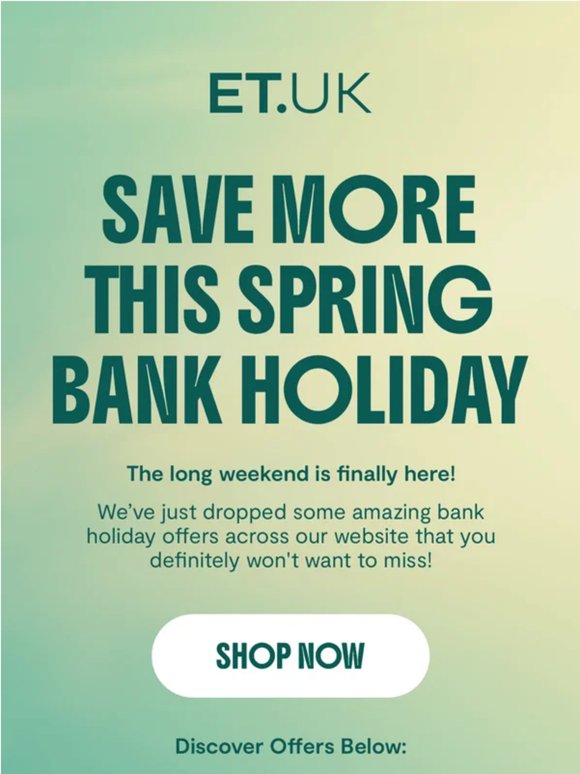 Bank Holiday Treats: 20% Off E-Liquids & Free Samples 🌷