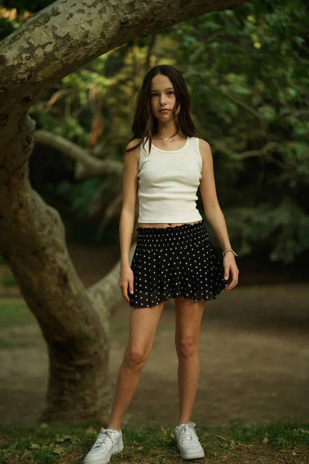 DOT MESH SKORT
