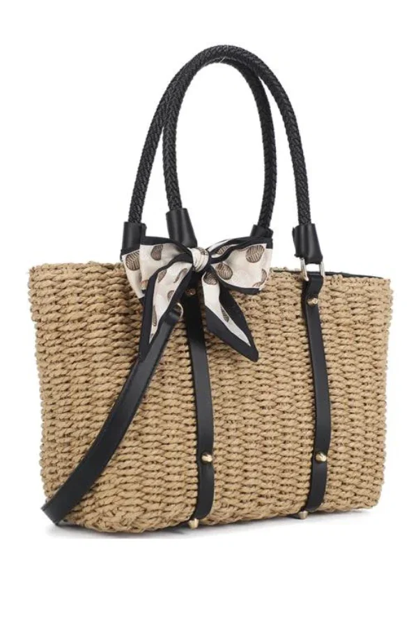 STRAW TOTE BAG