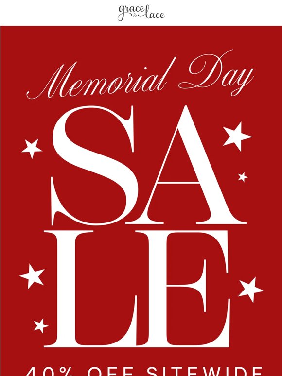 Memorial Day Sale 🇺🇸 40% Off Sitewide