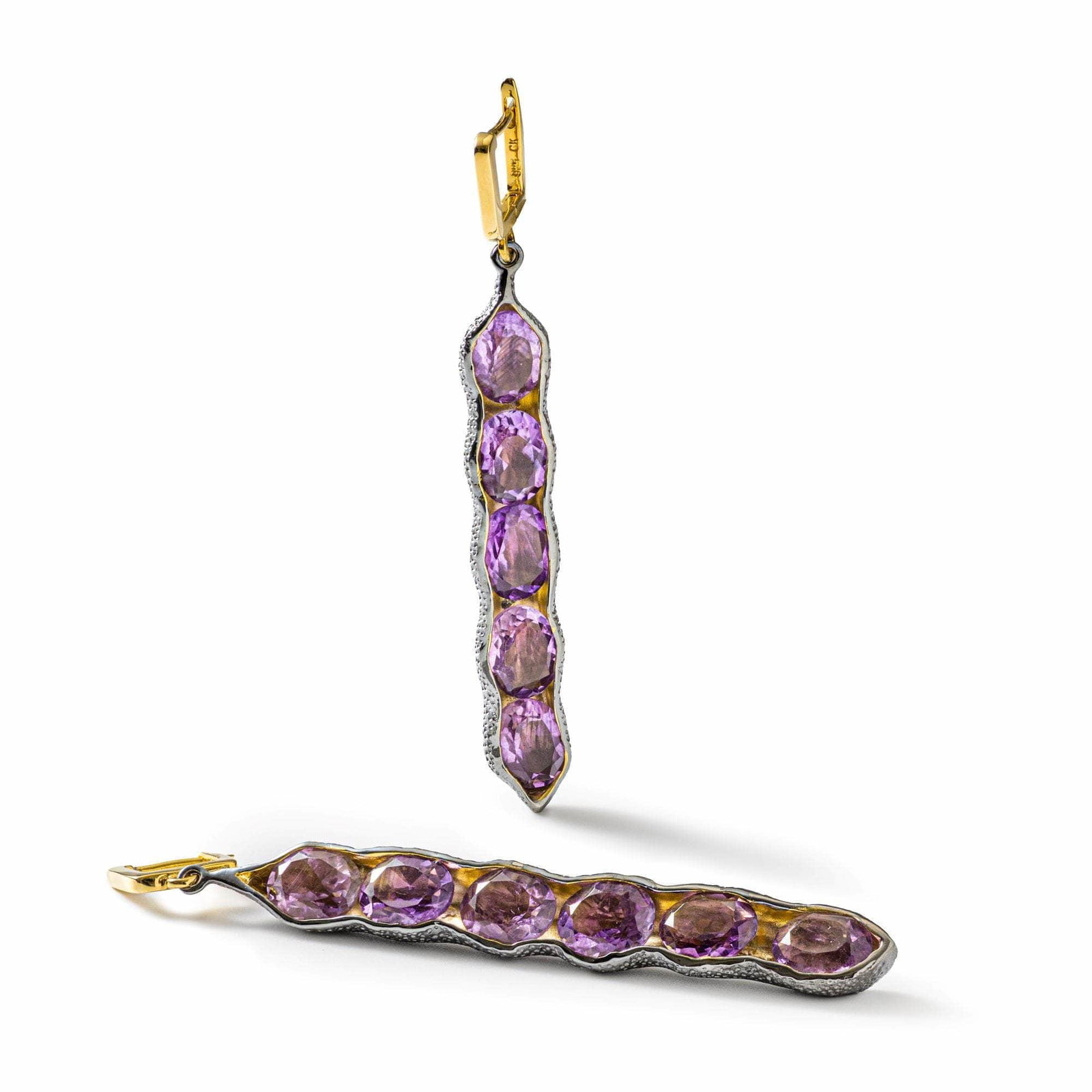 Chimey Asymmetric Natural Amethyst Ea...