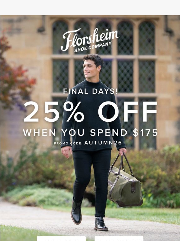 Must End Monday | 25% Off