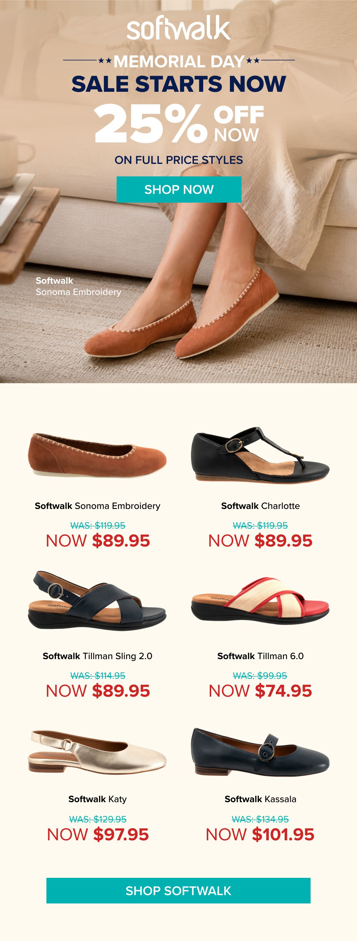 Softwalk Memorial Day Sale