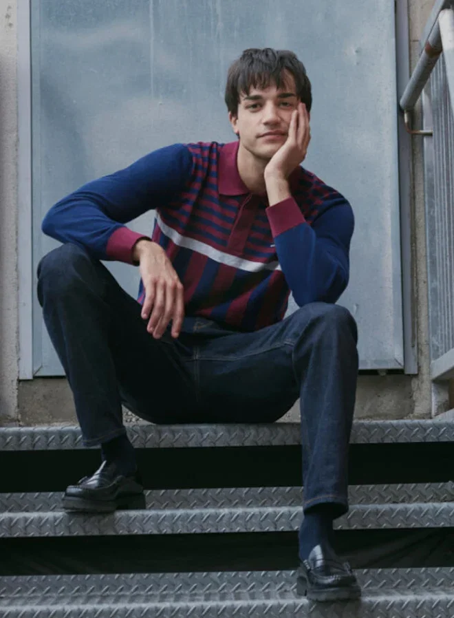 Joshua Stripe Knit Polo