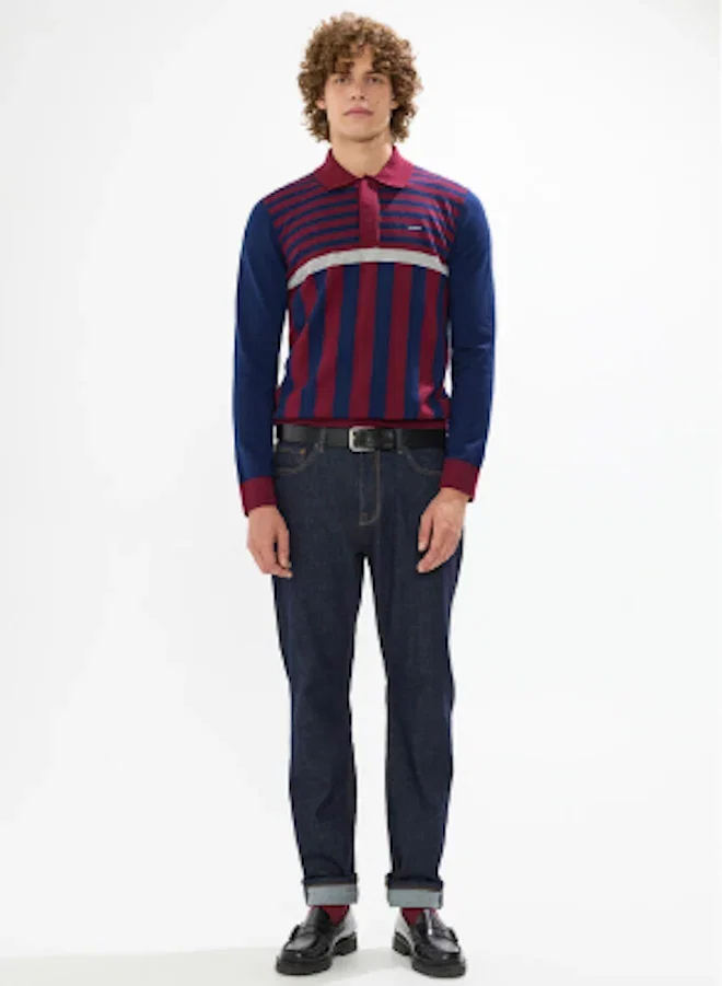 Joshua Stripe Knit Polo