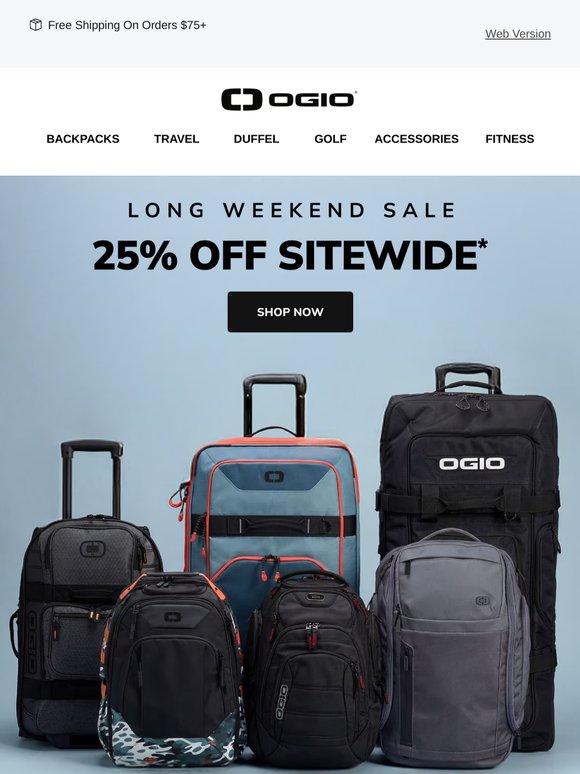 This Weekend Only: 25% Off Sitewide